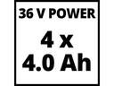 Einhell Akku-Rasenmäher GP-CM 36/47 S Li BL (4 x 4.0Ah)