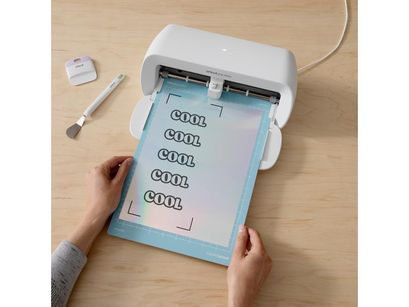 Cricut Vinylfolie Joy Xtra bedruckbar A4, 10 Stück, Silber