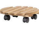 Esschert Design Rolleruntersetzer Rund S Braun
