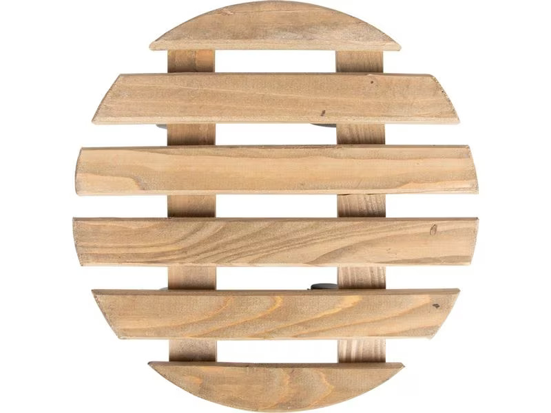 Esschert Design Rolleruntersetzer Rund S Braun