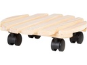 Esschert Design Rolleruntersetzer Rund L Nature/Schwarz