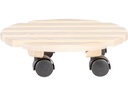 Esschert Design Rolleruntersetzer Rund L Nature/Schwarz