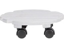 Esschert Design Rolleruntersetzer Rund L Grau/Schwarz