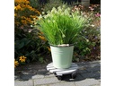 Esschert Design Rolleruntersetzer Rund L Grau/Schwarz