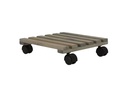 Esschert Design Rolleruntersetzer Quadratisch L Grau/Schwarz
