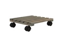 Esschert Design Rolleruntersetzer Quadratisch L Grau/Schwarz