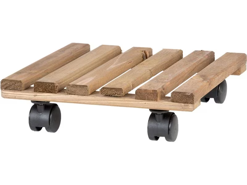 Esschert Design Rolleruntersetzer Quadratisch L Braun