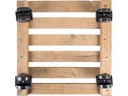 Esschert Design Rolleruntersetzer Quadratisch L Braun