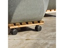 Esschert Design Rolleruntersetzer Quadratisch L Braun
