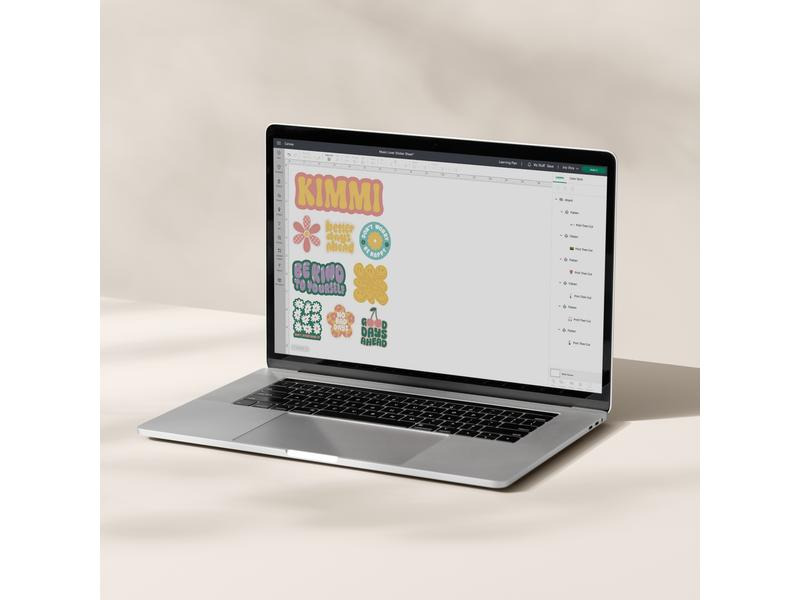 Cricut Stickerpapier Joy Xtra bedruckbar A4, 8 Stück, Weiss