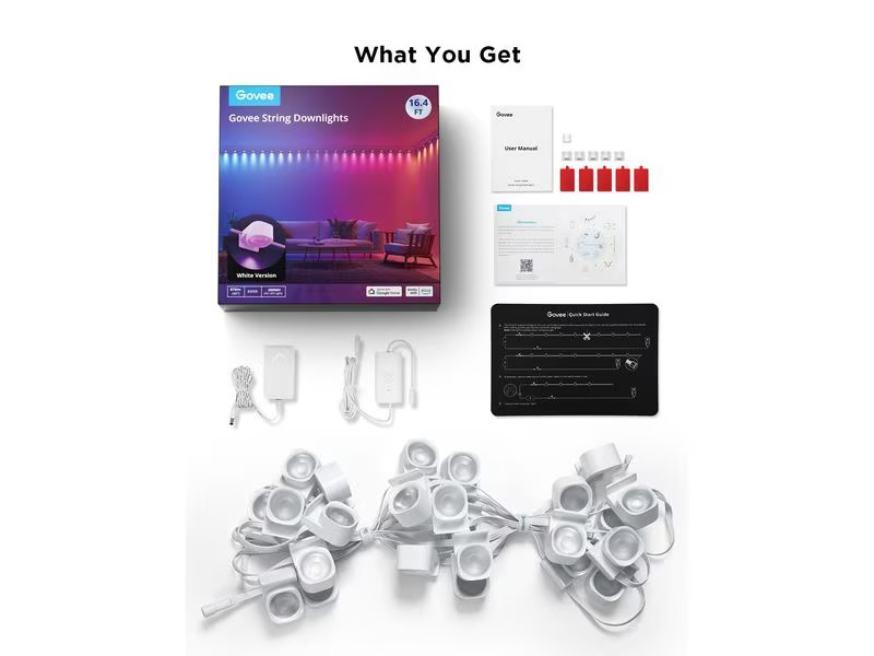 Govee LED String-Downlights, RGBIC, 3 m