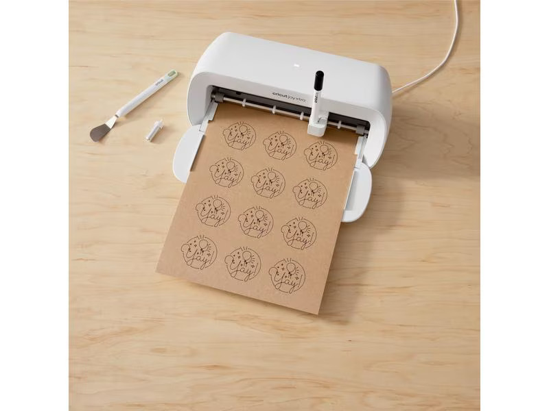 Cricut Stickerpapier Joy Xtra Kraft 24 x 30cm, 4 Bögen, Braun