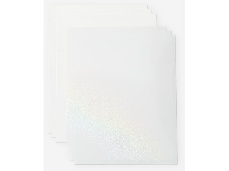 Cricut Stickerpapier Joy Xtra A4, 5 Bogen, Transparent Holo