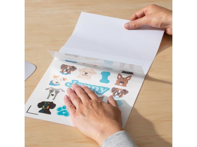 Cricut Stickerpapier Joy Xtra A4, 5 Bogen, Transparent Holo