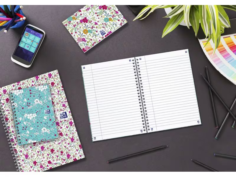 Oxford Notizblock GO Floral A5 kariert