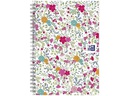 Oxford Notizblock GO Floral A5 kariert