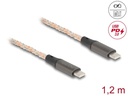 Delock USB 2.0-Kabel RGB Beleuchtung, PD 3.0, USB C - USB C 1.2 m