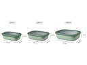 MEPAL Multischüssel-Set Cirqula rechteckig 3.5 l, Olivgrün
