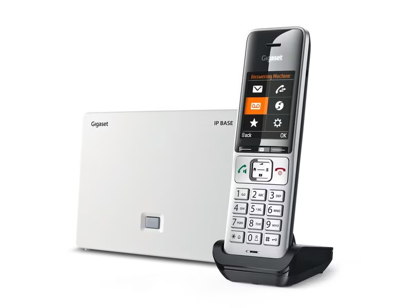 Gigaset Schnurlostelefon Comfort 500A IP BASE  Silber