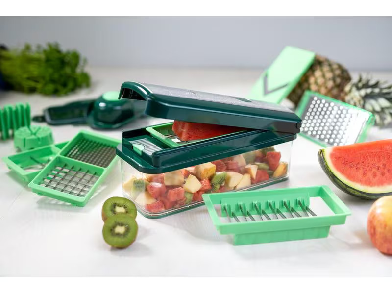 Genius Gemüseschneider Genius Nicer Dicer Exklusive 15-teilig, Grün