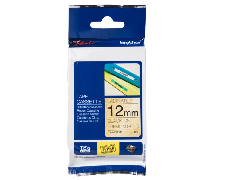 Brother Beschriftungsband TZe-PR831 Schwarz auf Gold