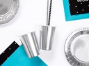Partydeco Einwegbecher Uni 220 ml, 6 Stück, Silber