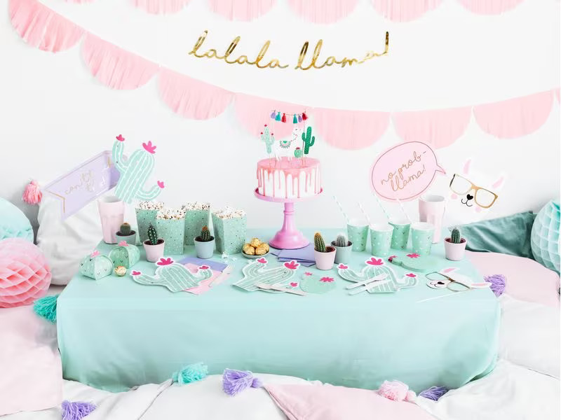 Partydeco Einweg-Besteckset Holz 18 Stück Hellrosa