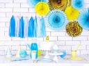 Partydeco Einweg-Besteckset Holz 18 Stück Blau