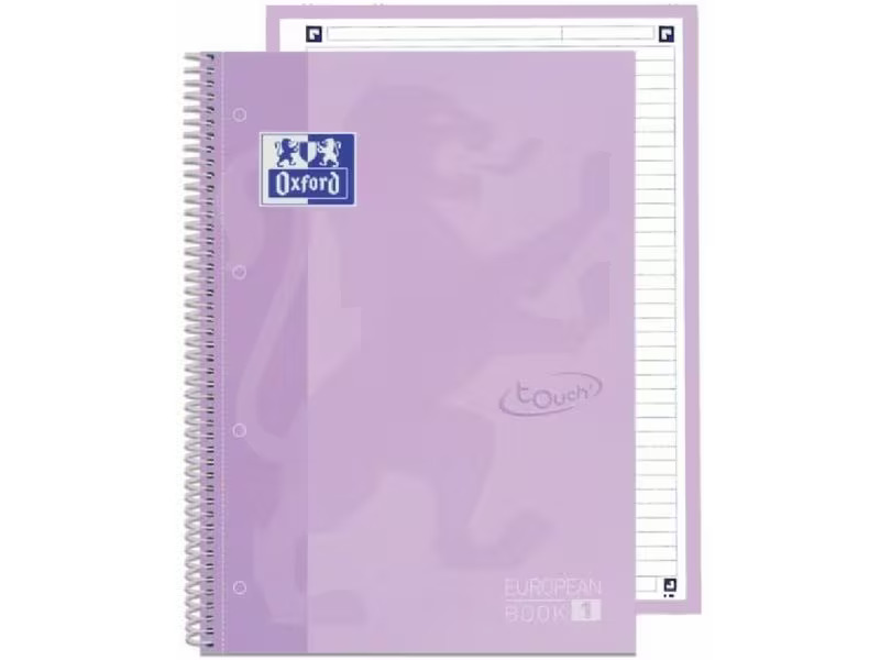 Oxford Schreibblock School Touch A4+, liniert, Pastellila