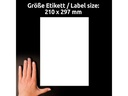Avery Zweckform Vielzweck-Etiketten 210 x 297 mm, 10 Blatt, 10 Stück