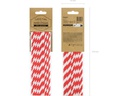 Partydeco Strohhalm 19.5 cm, 10 Stück, Rot/Weiss