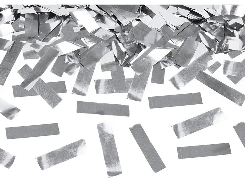 Partydeco Streudeko Konfettikanone Silber, 60 cm