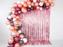 Partydeco Partyaccessoire Vorhang 90 x 250 cm, Roségold
