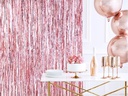 Partydeco Partyaccessoire Vorhang 90 x 250 cm, Roségold