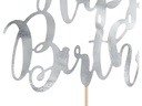 Partydeco Kuchen-Topper Happy Birthday 1 Stück, Silber