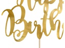 Partydeco Kuchen-Topper Happy Birthday 1 Stück, Gold