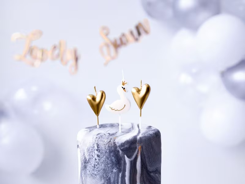 Partydeco Kerze Lovely Swan 6 Stück