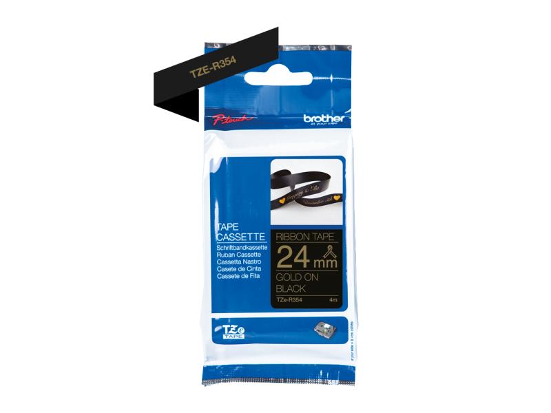 Brother Beschriftungsband TZe-R354 Gold auf Schwarz
