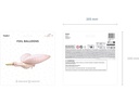 Partydeco Folienballon Storch 103 x 60 cm, Hellrosa