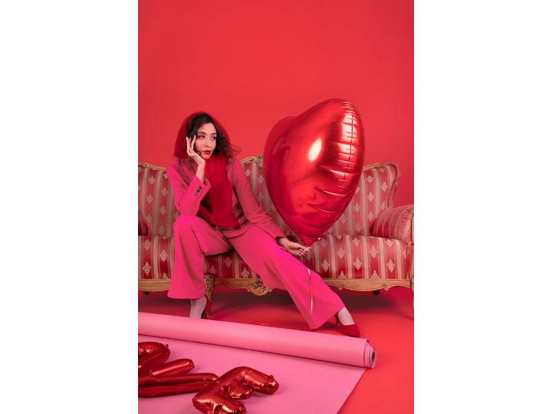 Partydeco Folienballon Herz Rot