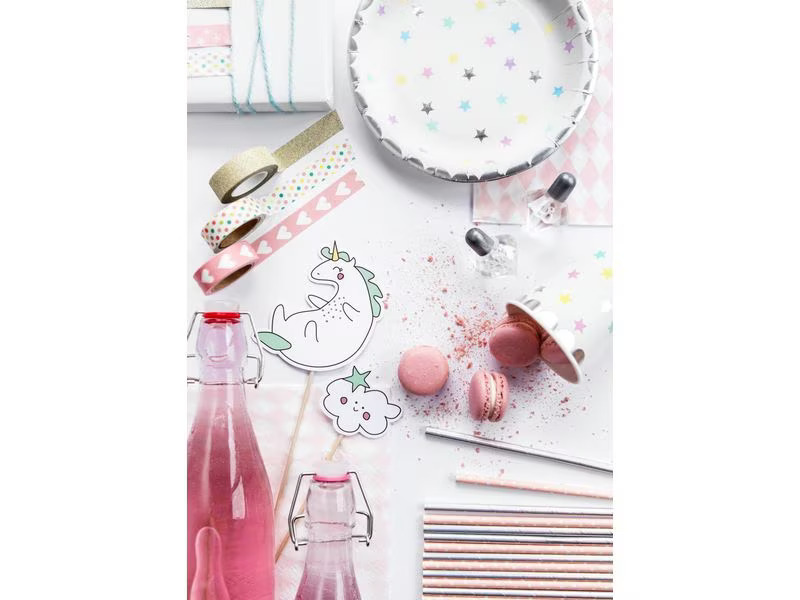 Partydeco Einwegteller Einhorn/Sterne 6 Stück