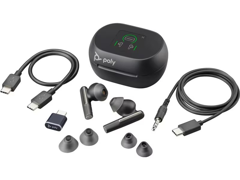 Poly Headset Voyager Free 60+ UC USB-C, Schwarz