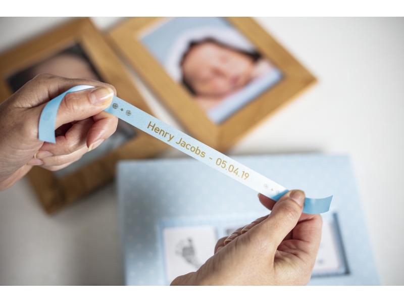 Brother Beschriftungsband TZe-RL34 Gold auf Hellblau