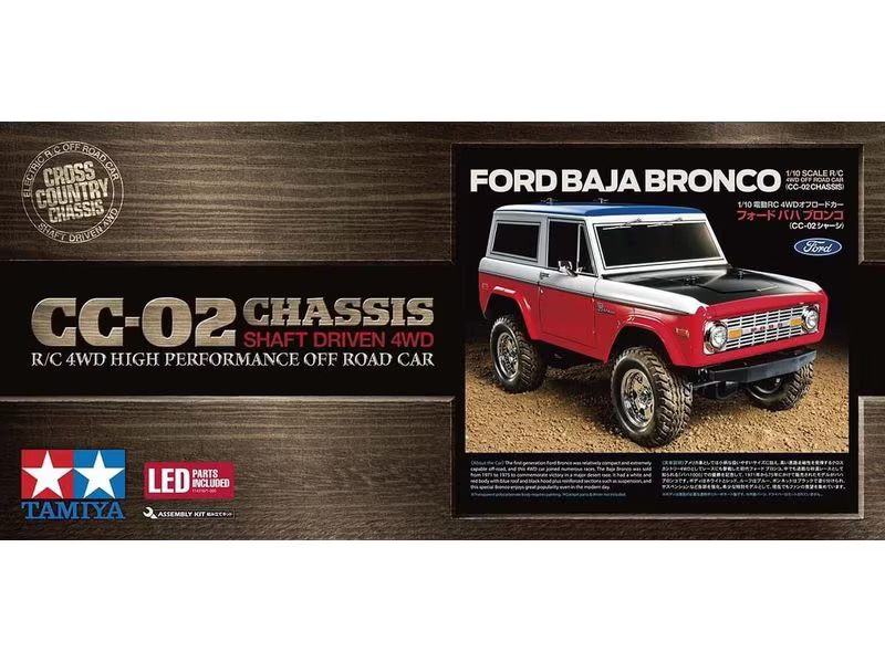 Tamiya Scale Crawler Ford Baja Bronco CC-02 Bausatz, 1:10