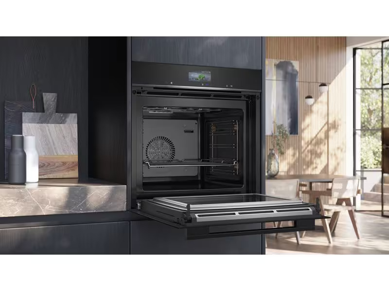 Siemens Einbaubackofen mit Mikrowelle iQ700 HM736G1B1C Schwarz