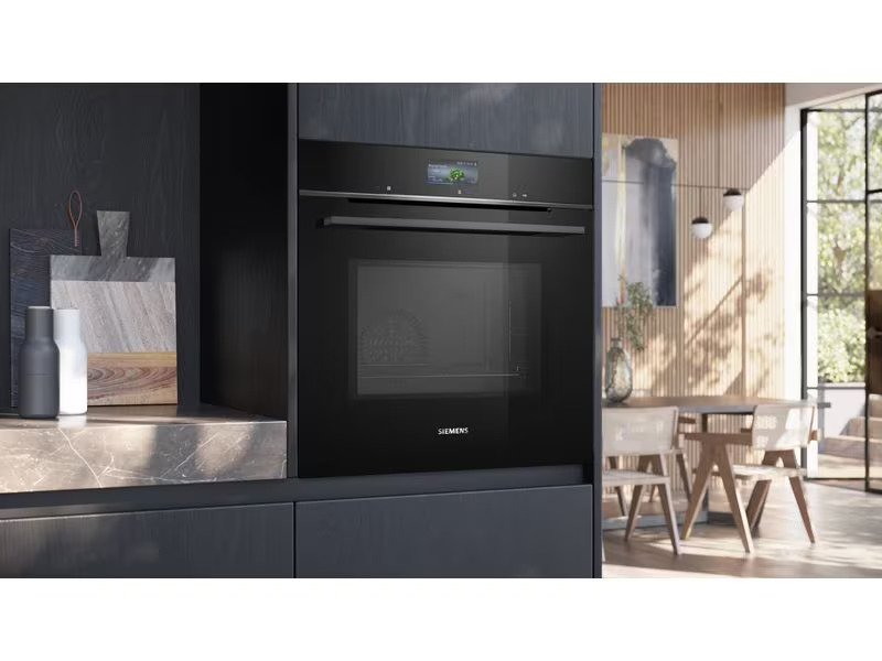 Siemens Einbaubackofen mit Mikrowelle iQ700 HM736G1B1C Schwarz