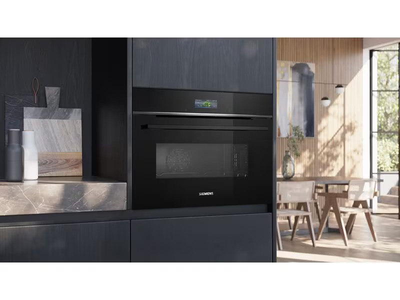 Siemens Einbaubackofen mit Mikrowelle iQ700 CM724G1B1 Schwarz