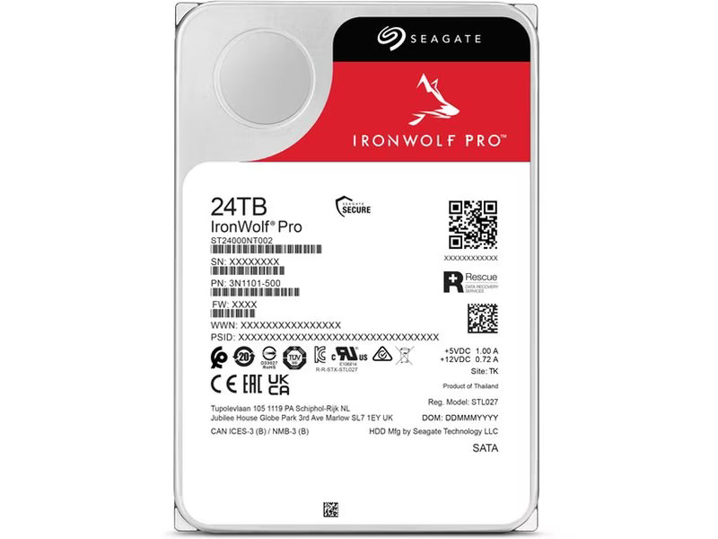 Seagate Harddisk IronWolf Pro 3.5 SATA 24 TB