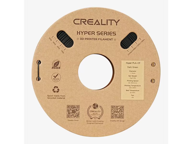 Creality Filament PLA Hyper Carbon Dunkelgrün, 1.75 mm, 1 kg