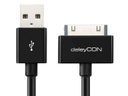deleyCON USB 2.0-Kabel USB A - Apple Dock 30-Pin 2 m